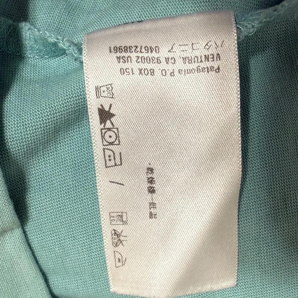 Patagonia Womens Aqua Blue Organic Cotton Tencel V-Neck Tunic Top 54530F9 M